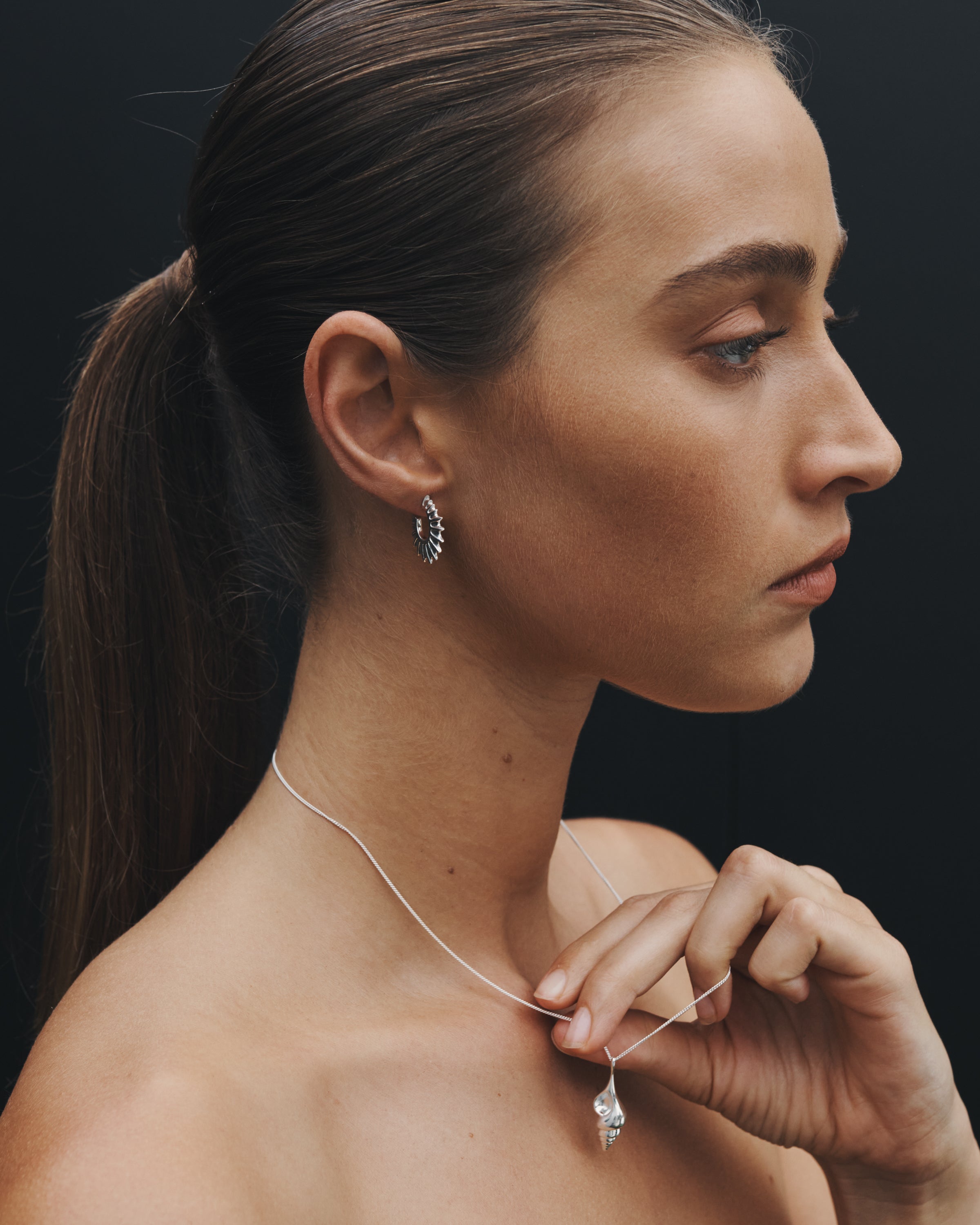 Temple of the Sun Spire Pendant Necklace Silver