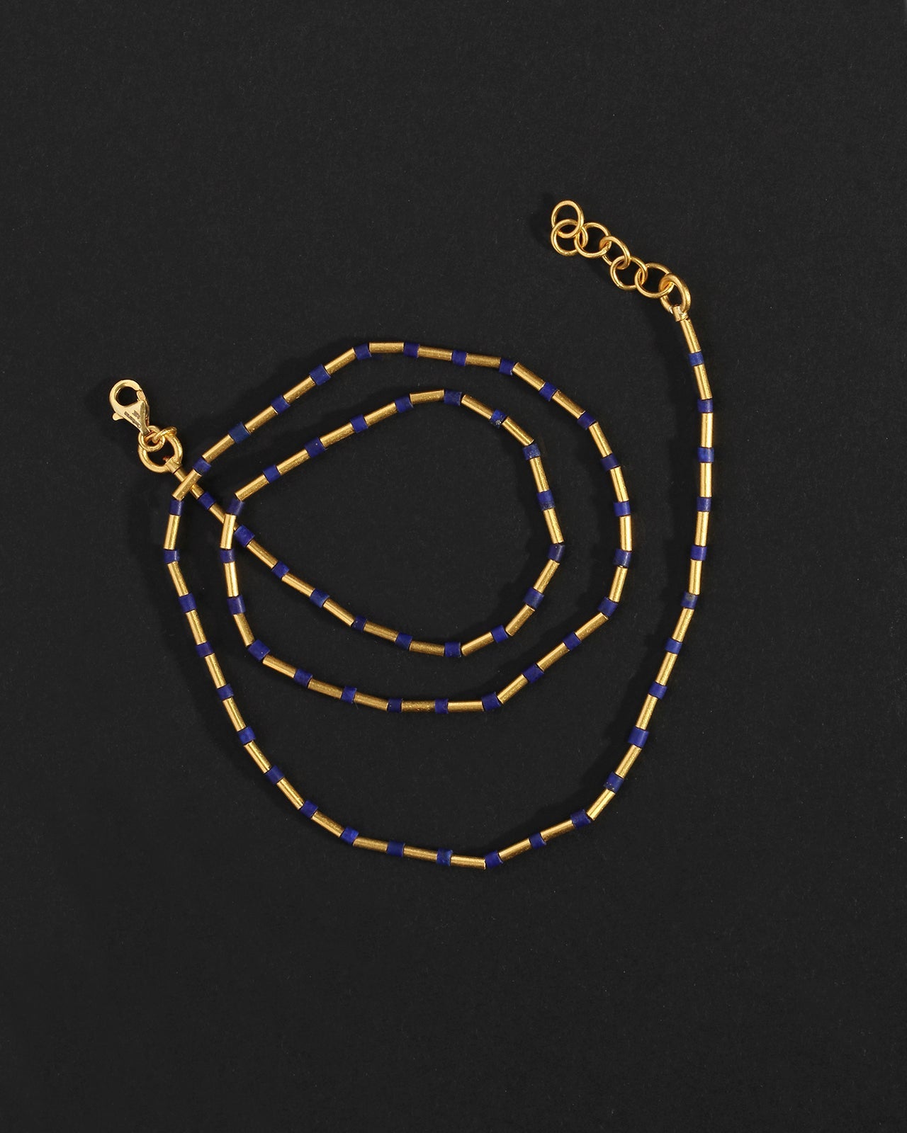 Temple of the Sun Sumerian Necklace Lapis Solid Gold