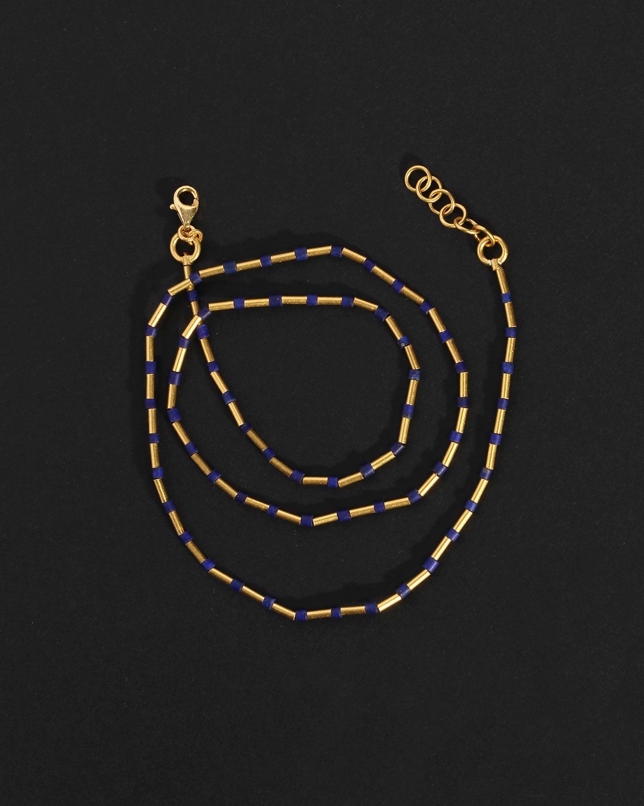 Temple of the Sun Sumerian Necklace Lapis Solid Gold