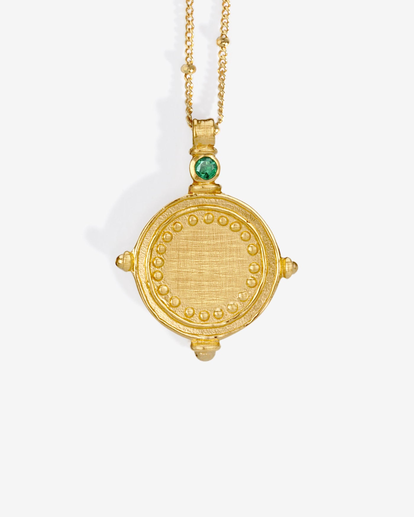 Sura Necklace Emerald Gold Vermeil – Temple of the Sun Jewellery