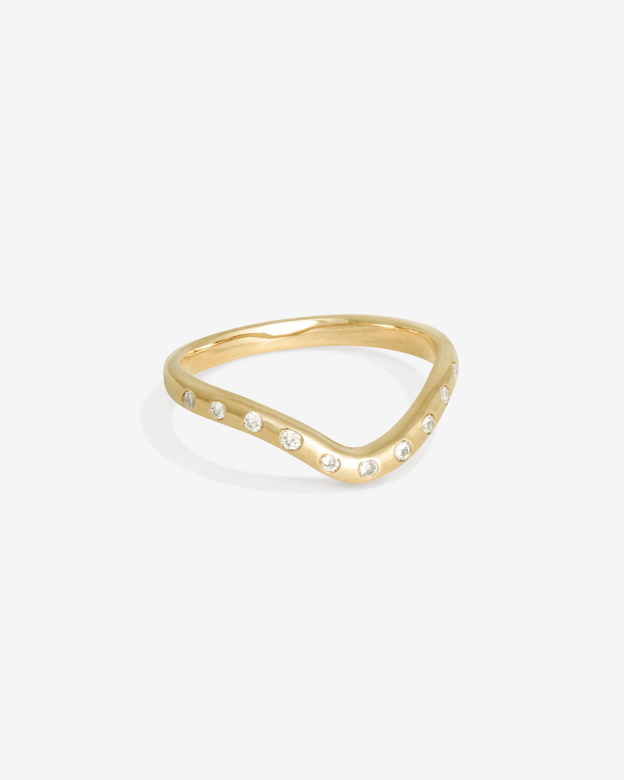 Temple of the Sun Synergy Arch Ring Diamond Solid Gold