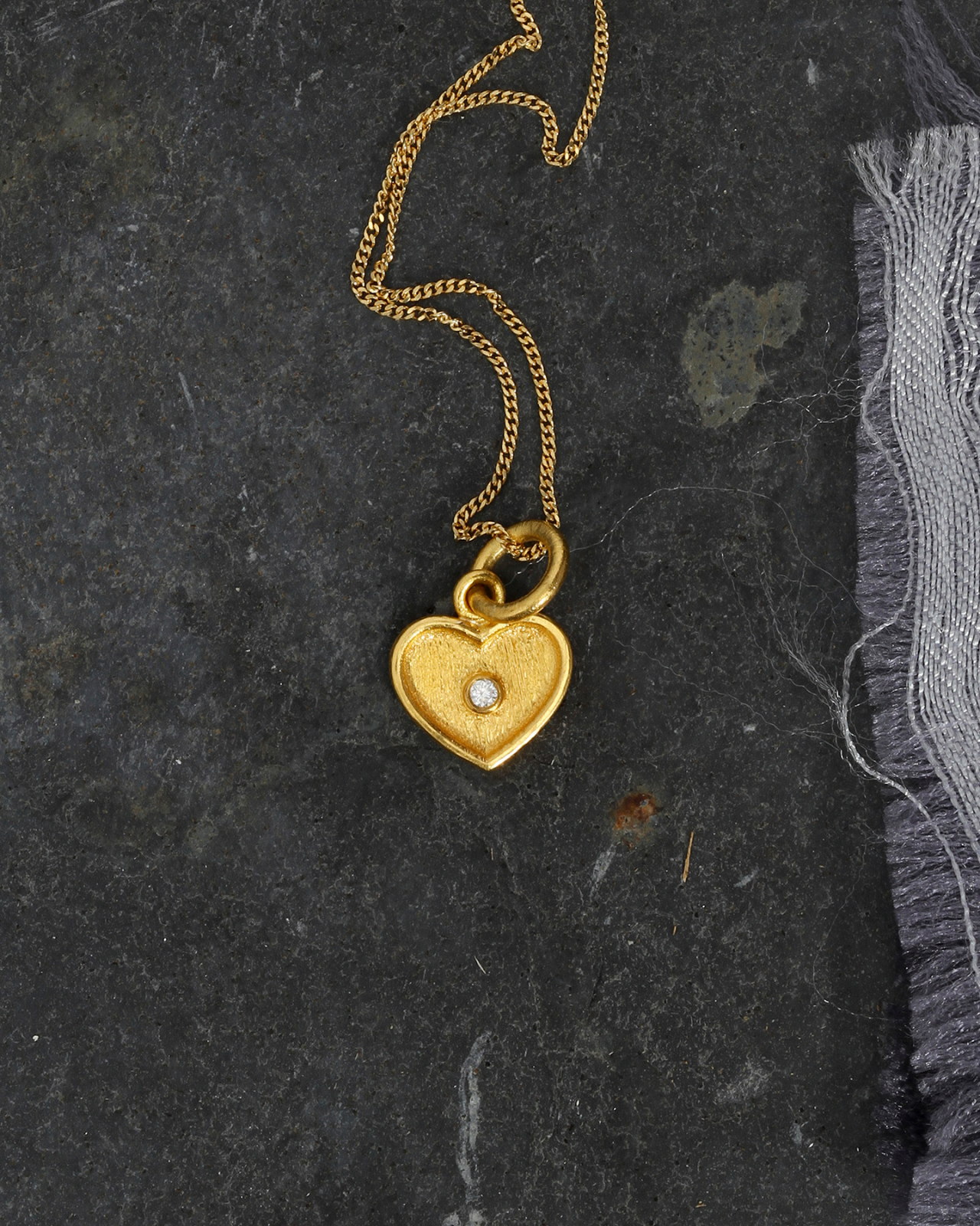 Temple of the Sun Tala Necklace Heart Solid Gold