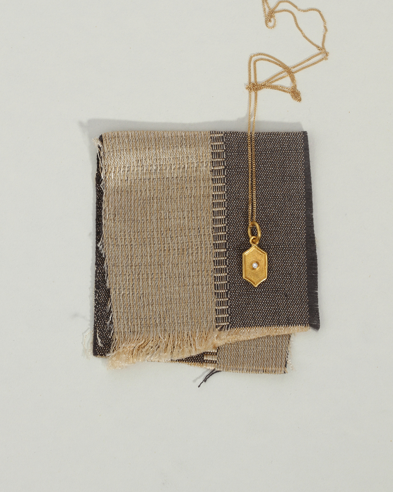 Temple of the Sun Tala Necklace Hexagon Solid Gold