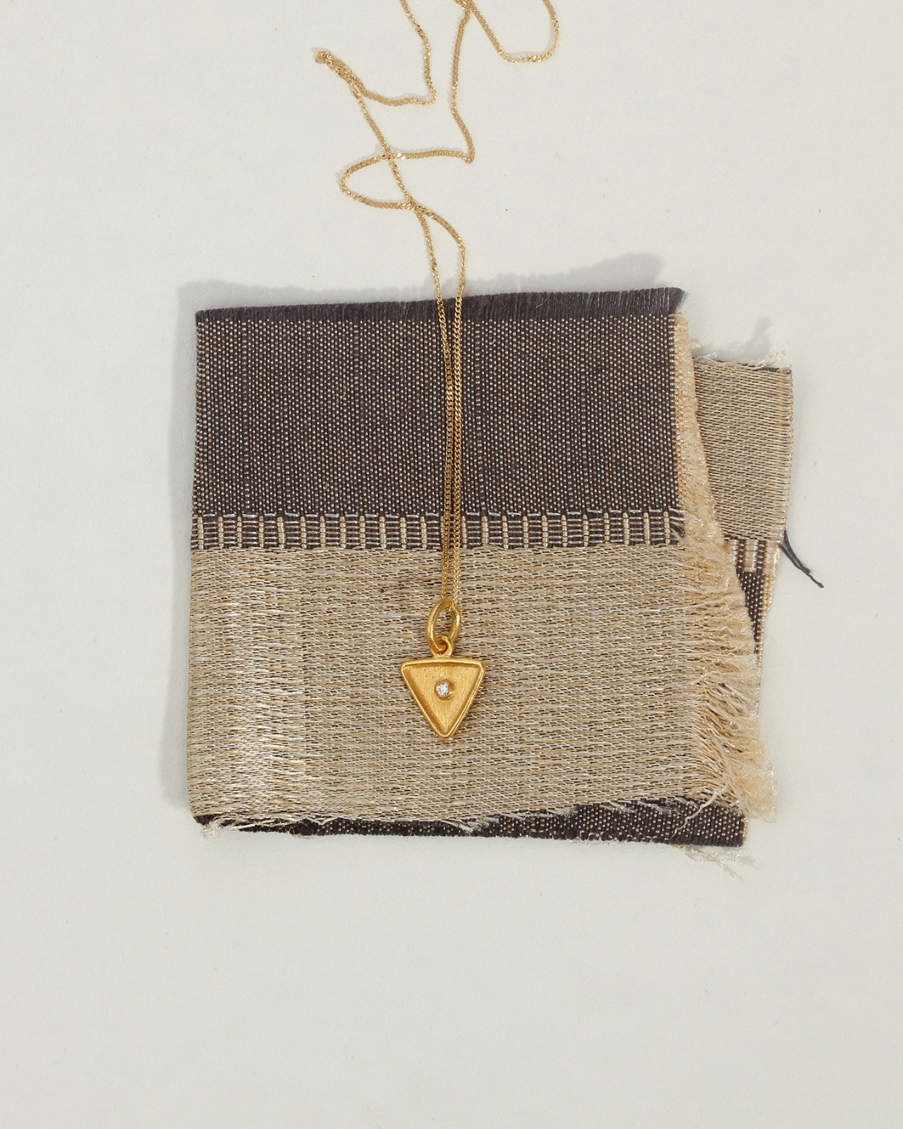 Temple of the Sun Tala Necklace Triangle Solid Gold