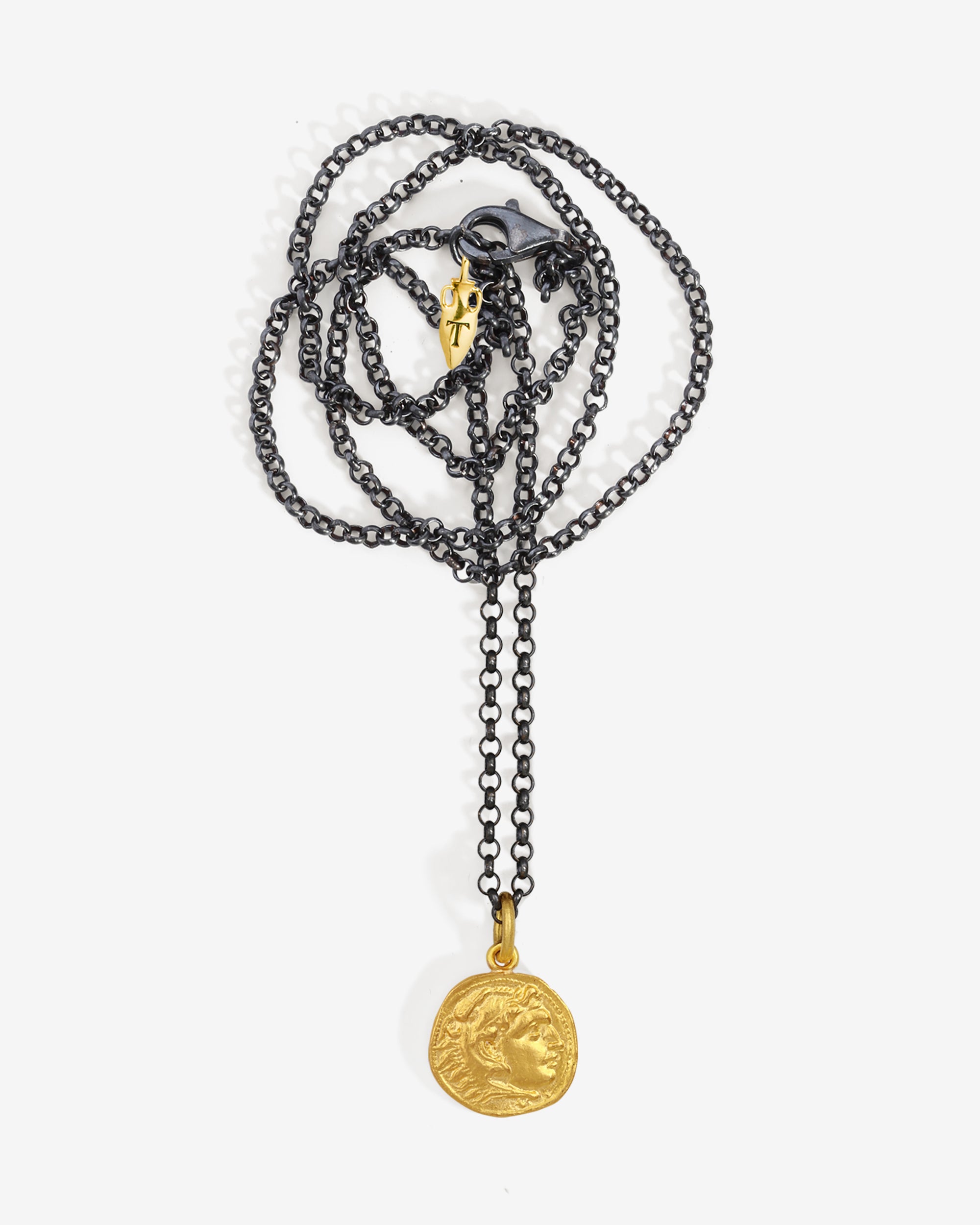 Temple of the Sun Thrace Coin Necklace Solid Gold