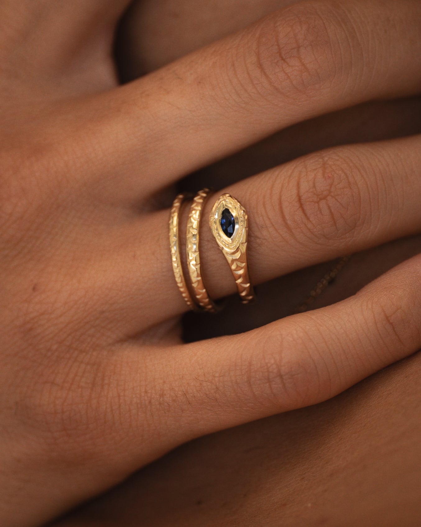 Temple of the Sun Valere Ring Blue Sapphire Solid Gold