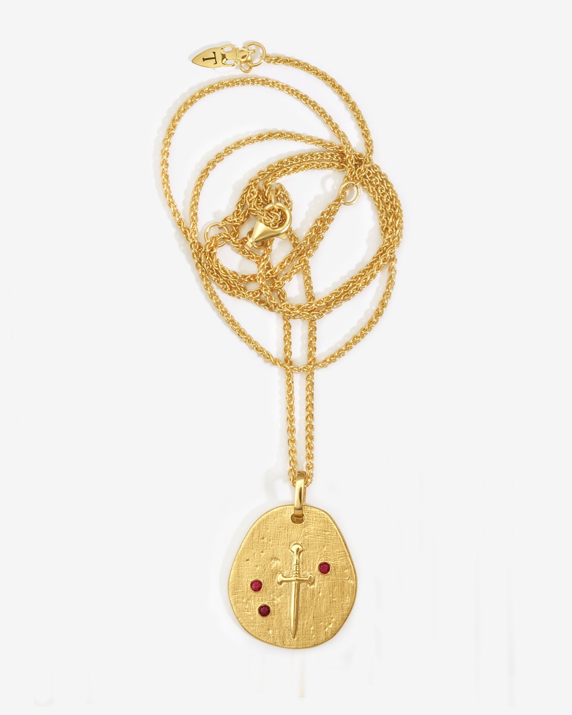 Temple of the Sun Valor Necklace Ruby Gold Vermeil