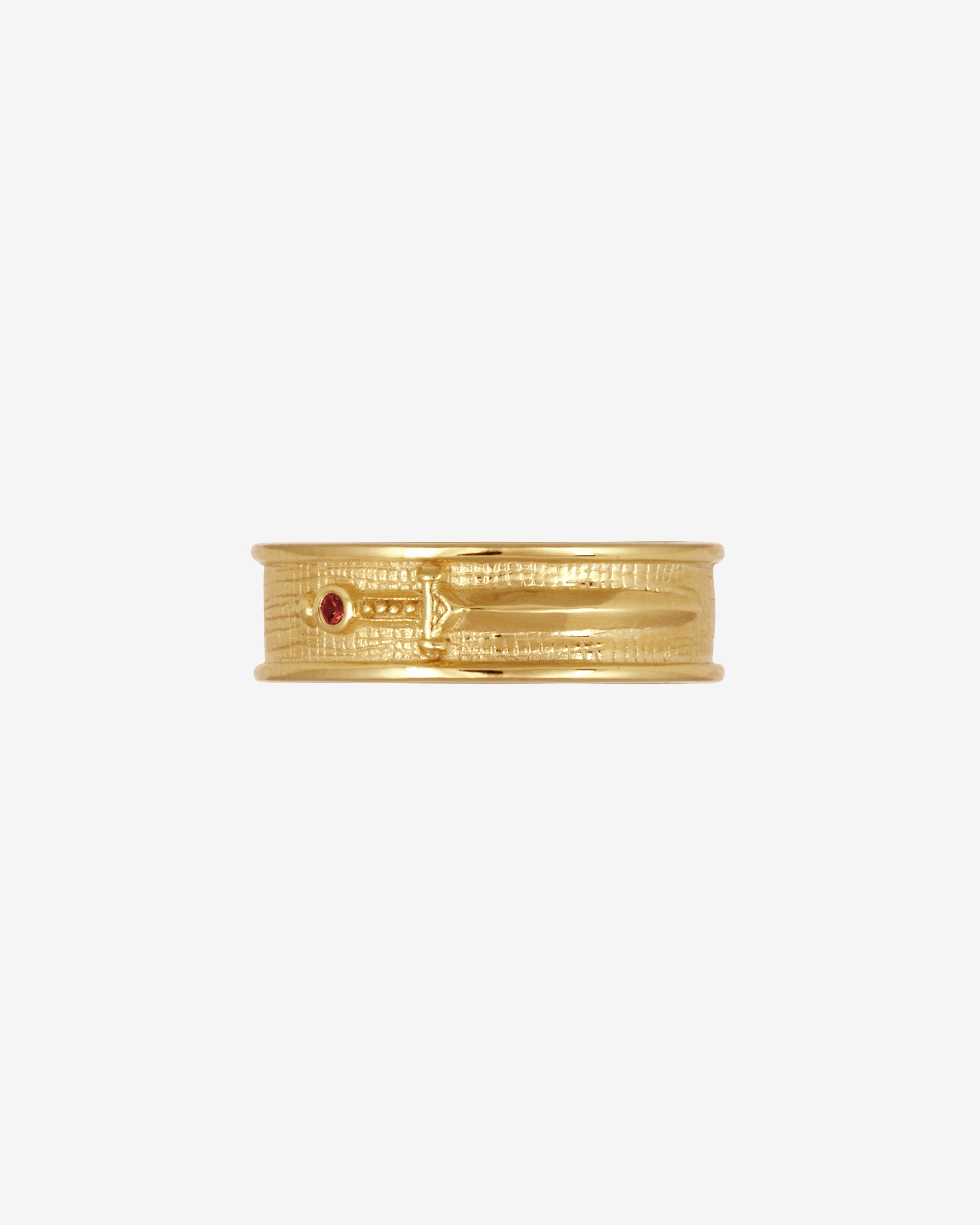 Temple of the Sun Valor Ring Ruby Gold Vermeil