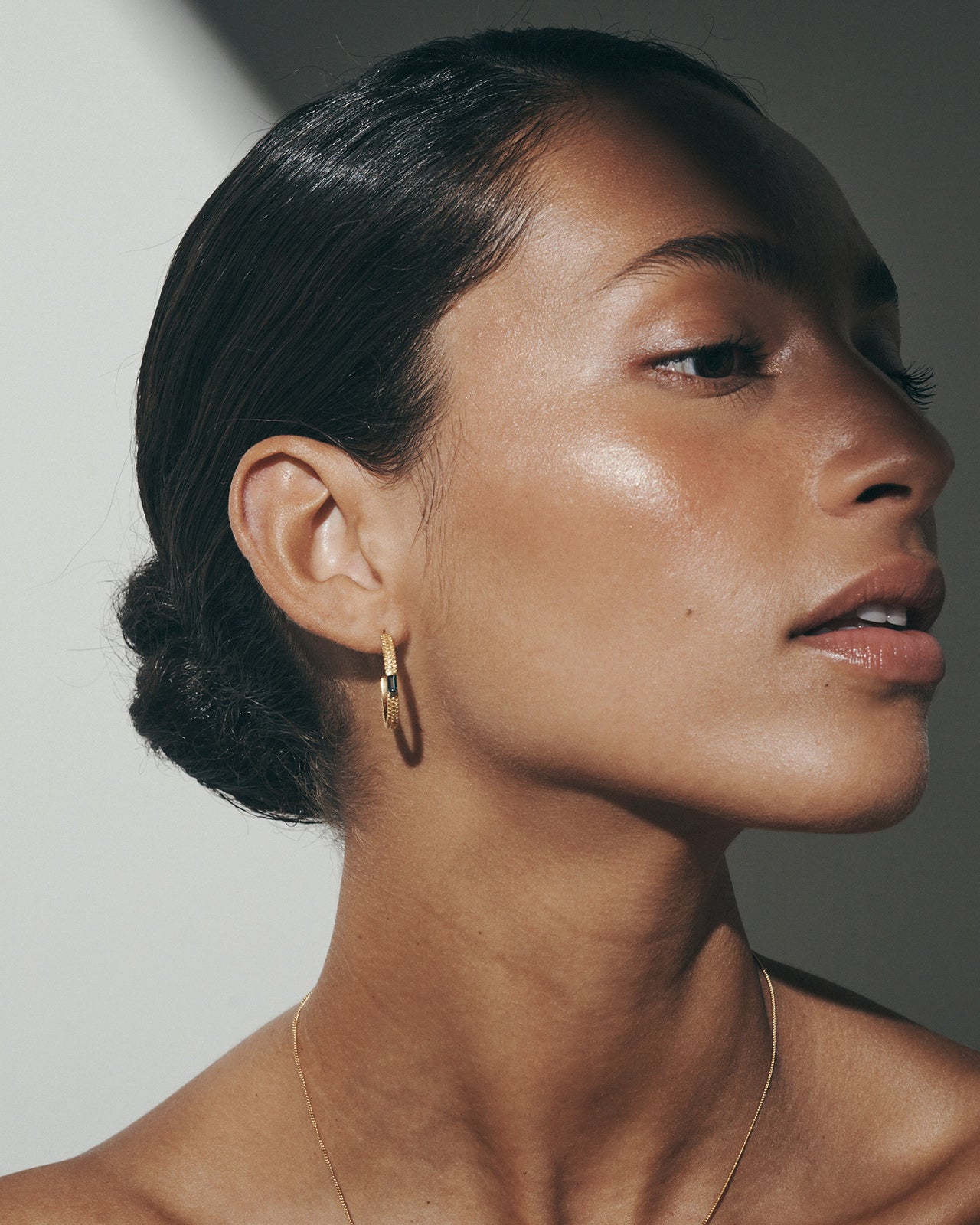 Temple of the Sun Vashti Hoop Earrings Topaz Gold Vermeil