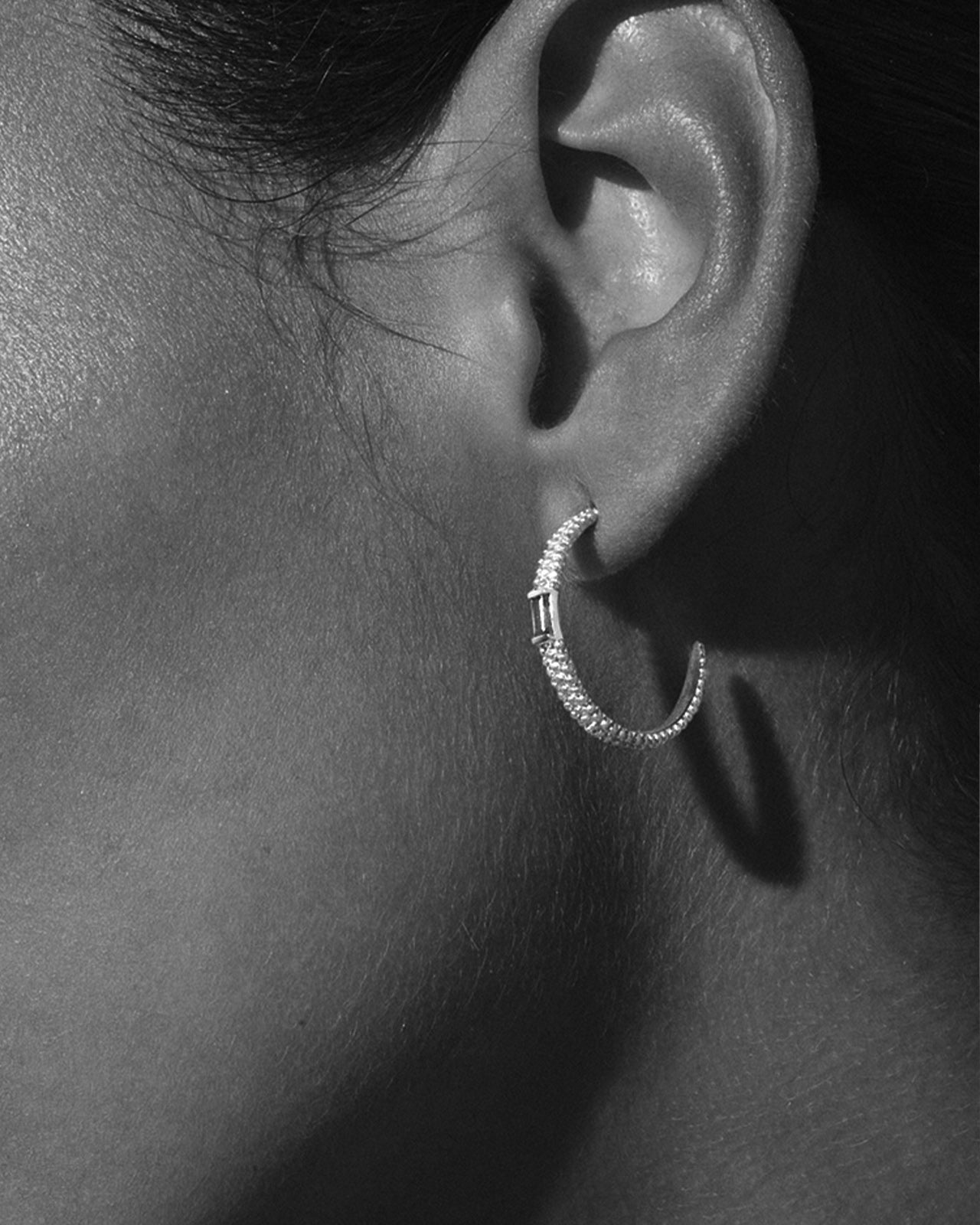 Temple of the Sun Vashti Hoop Earrings Topaz Silver
