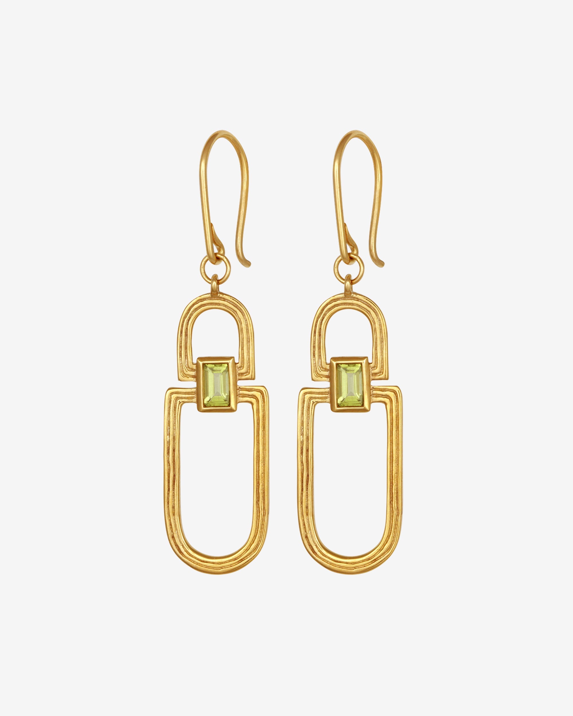 Temple of the Sun Vault Earrings Gold Vermeil