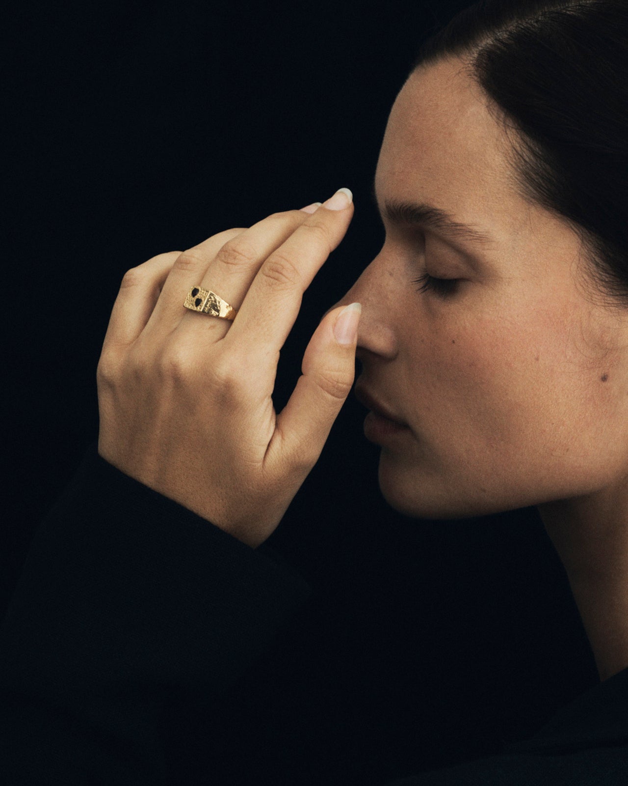 Temple of the Sun Venus Signet Ring Gold Vermeil