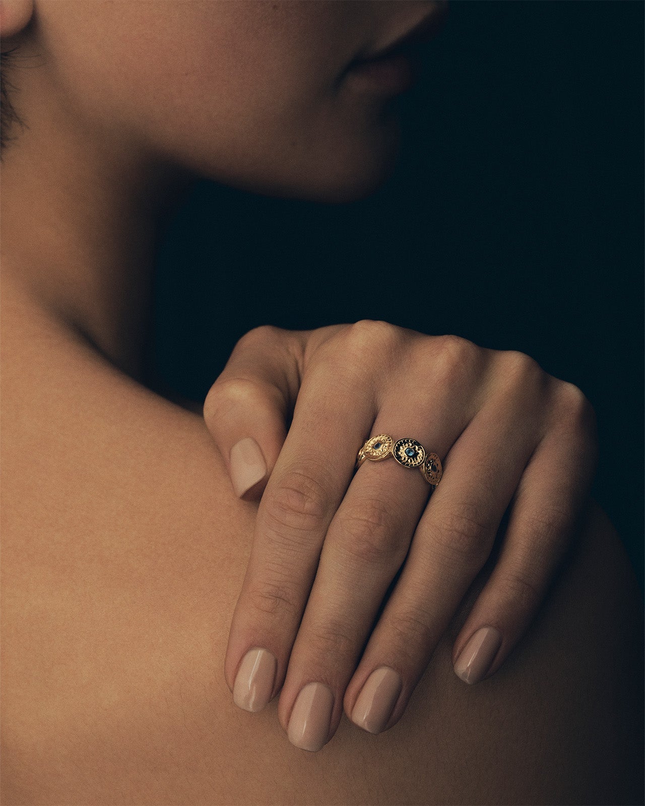 Temple of the Sun Vesta Ring Gold Vermeil