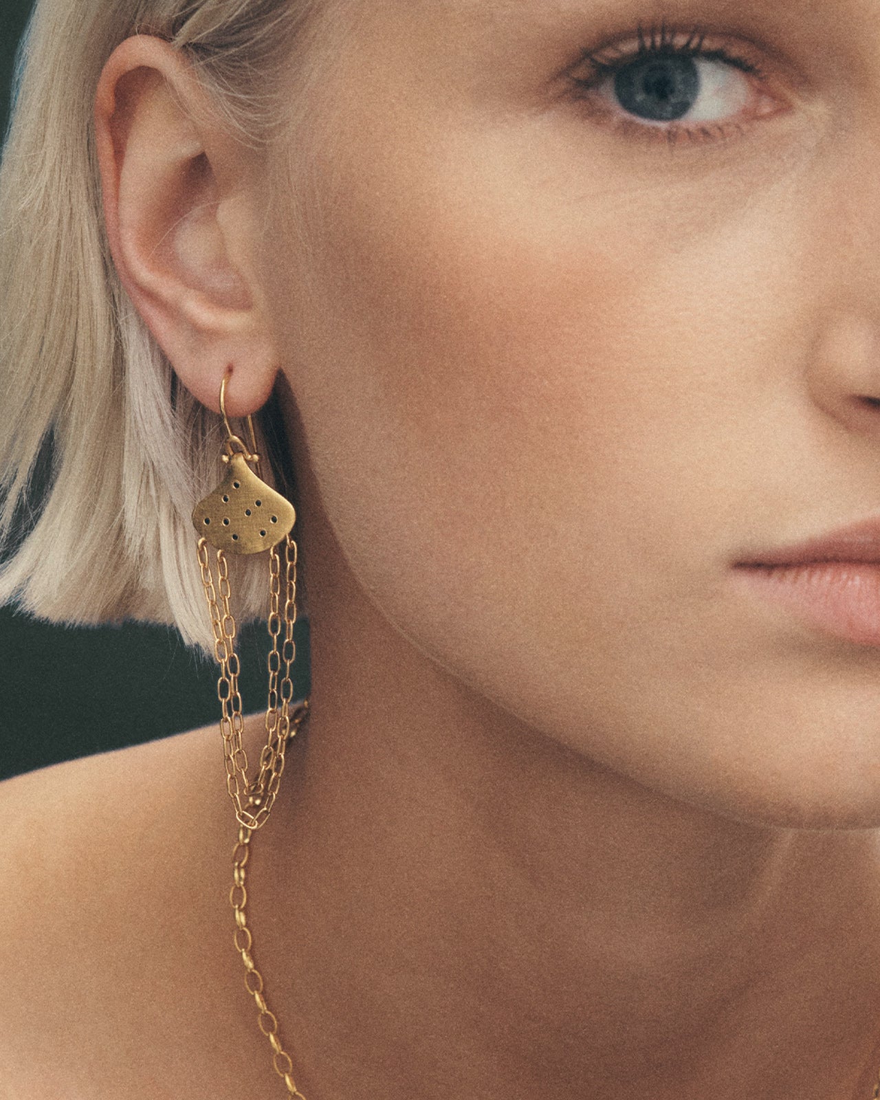 Temple of the Sun Willa Earrings Gold Vermeil