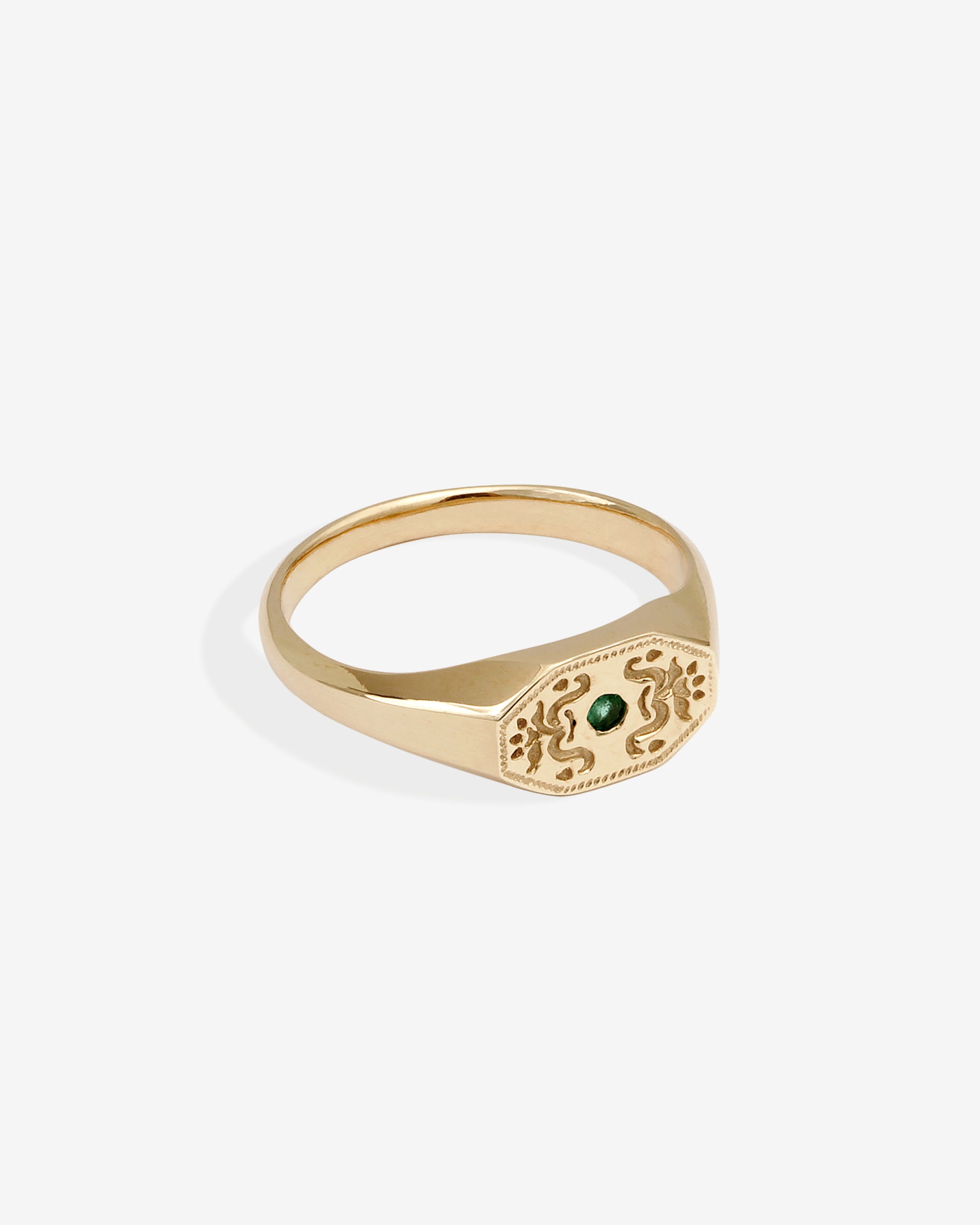 Temple of the Sun Ziya Ring Emerald Solid Gold