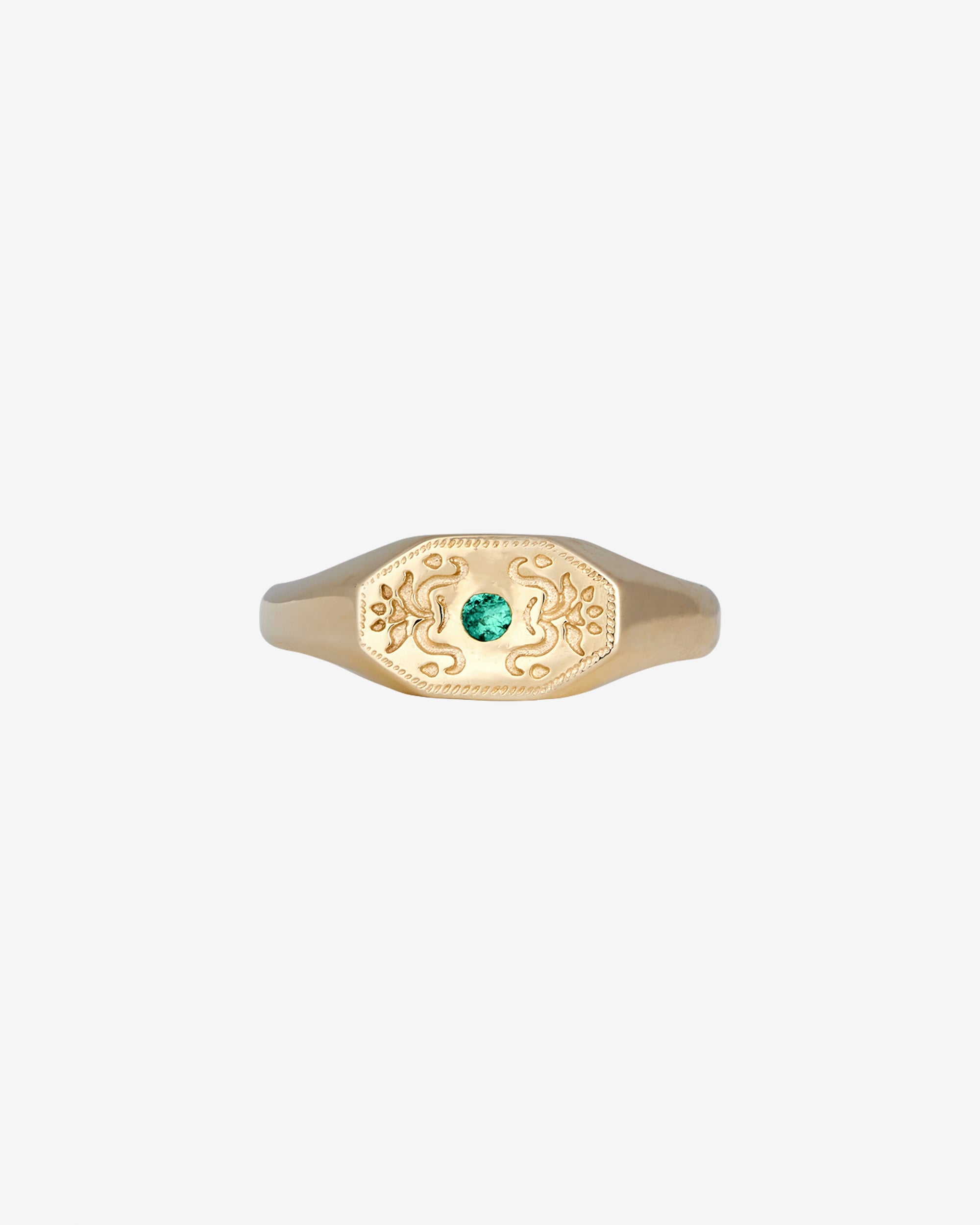Temple of the Sun Ziya Ring Emerald Solid Gold