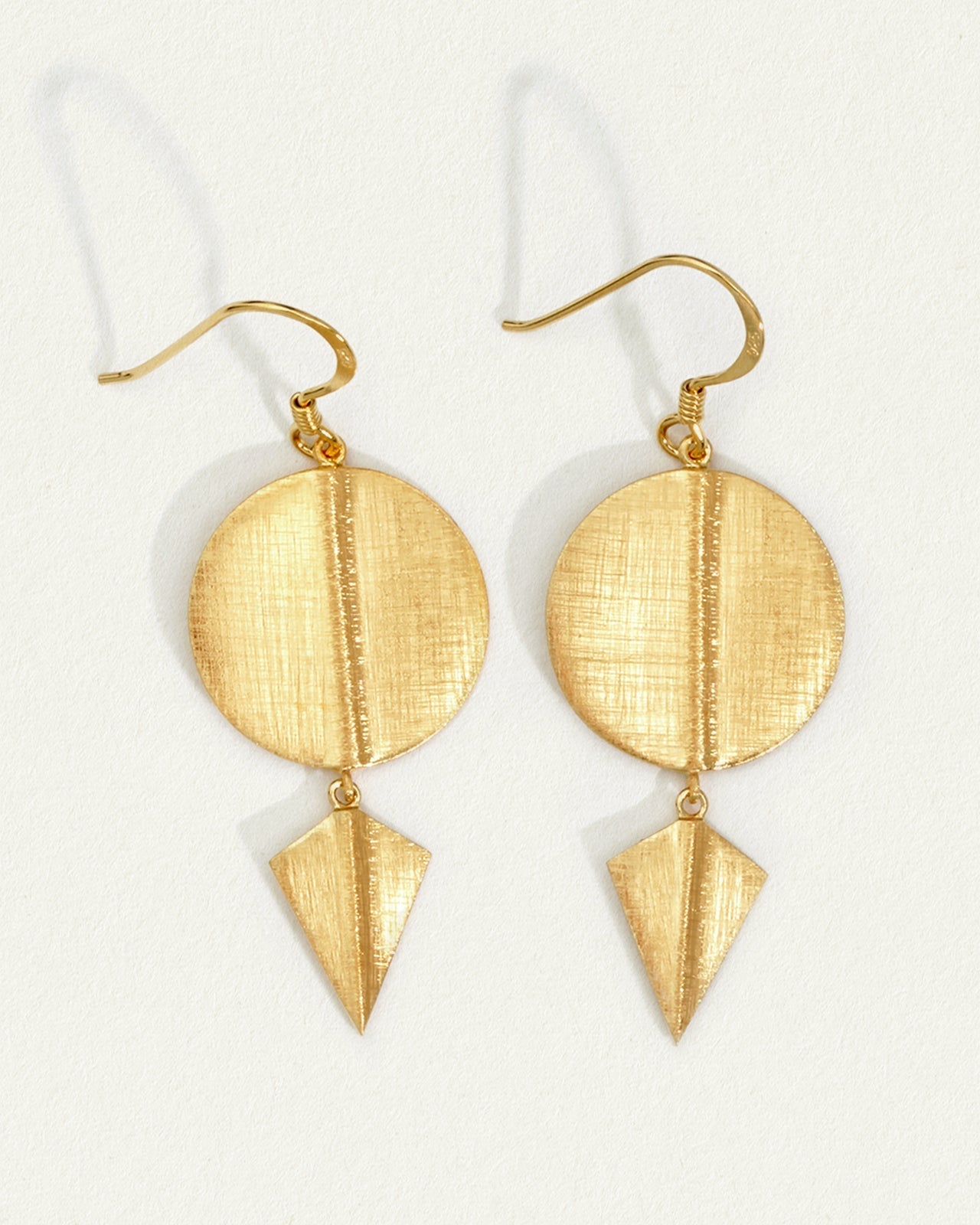 Temple of the Sun Aegean Disc Earrings Gold