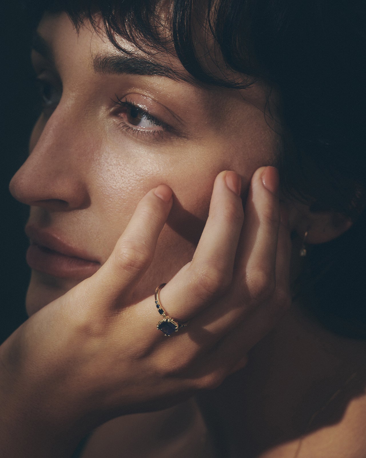 Temple of the Sun Allium Ring Princess Sapphire Solid Gold