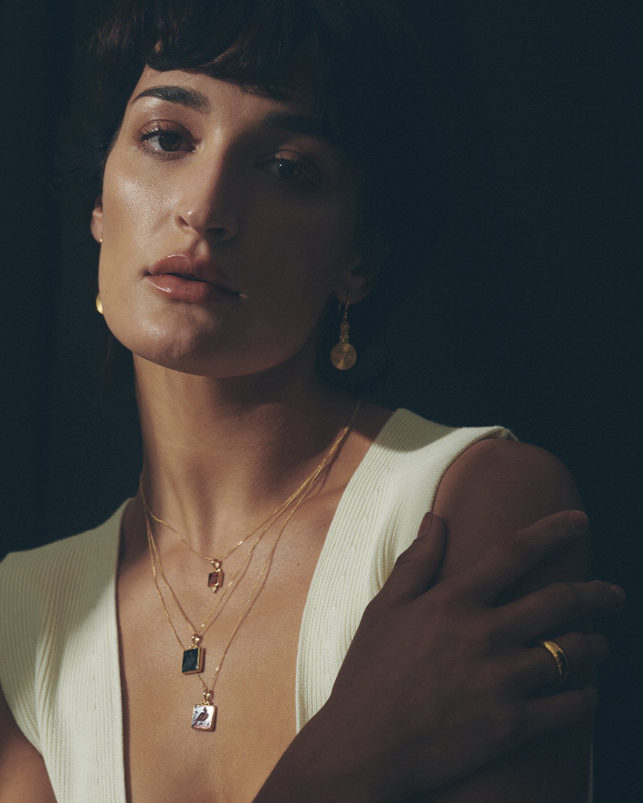 Temple of the Sun Anu Red Eagle Necklace Solid Gold