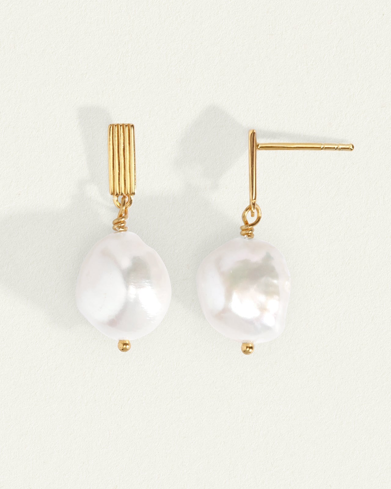 Baroque Earrings Pearl Gold Vermeil – Temple of the Sun Jewellery