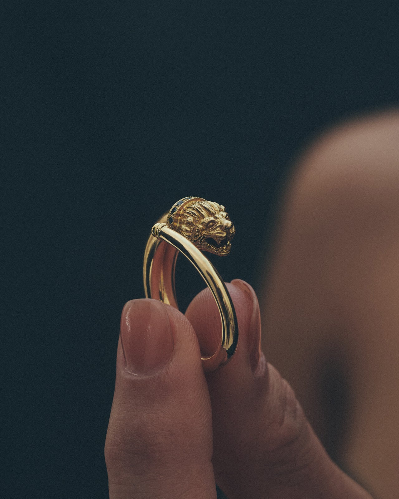 14k gold on sale lion ring