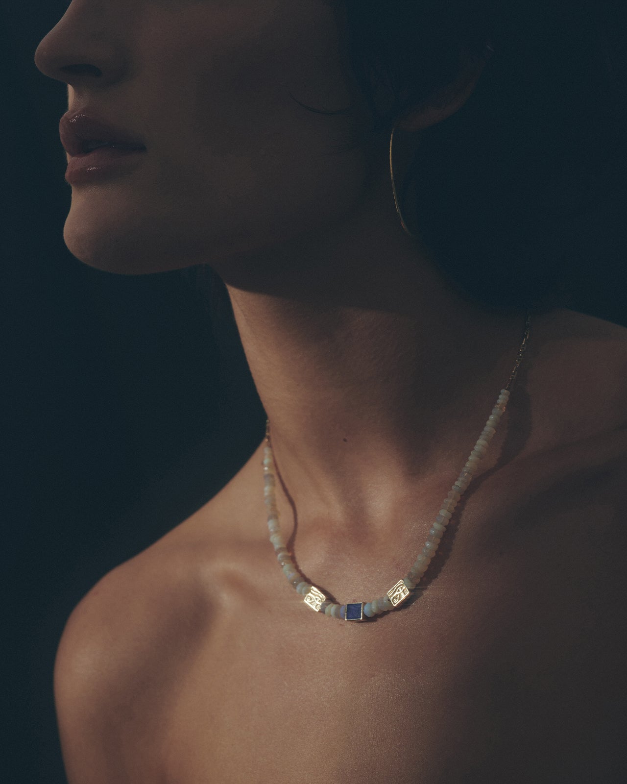 Temple of the Sun Luxor Necklace Solid Gold