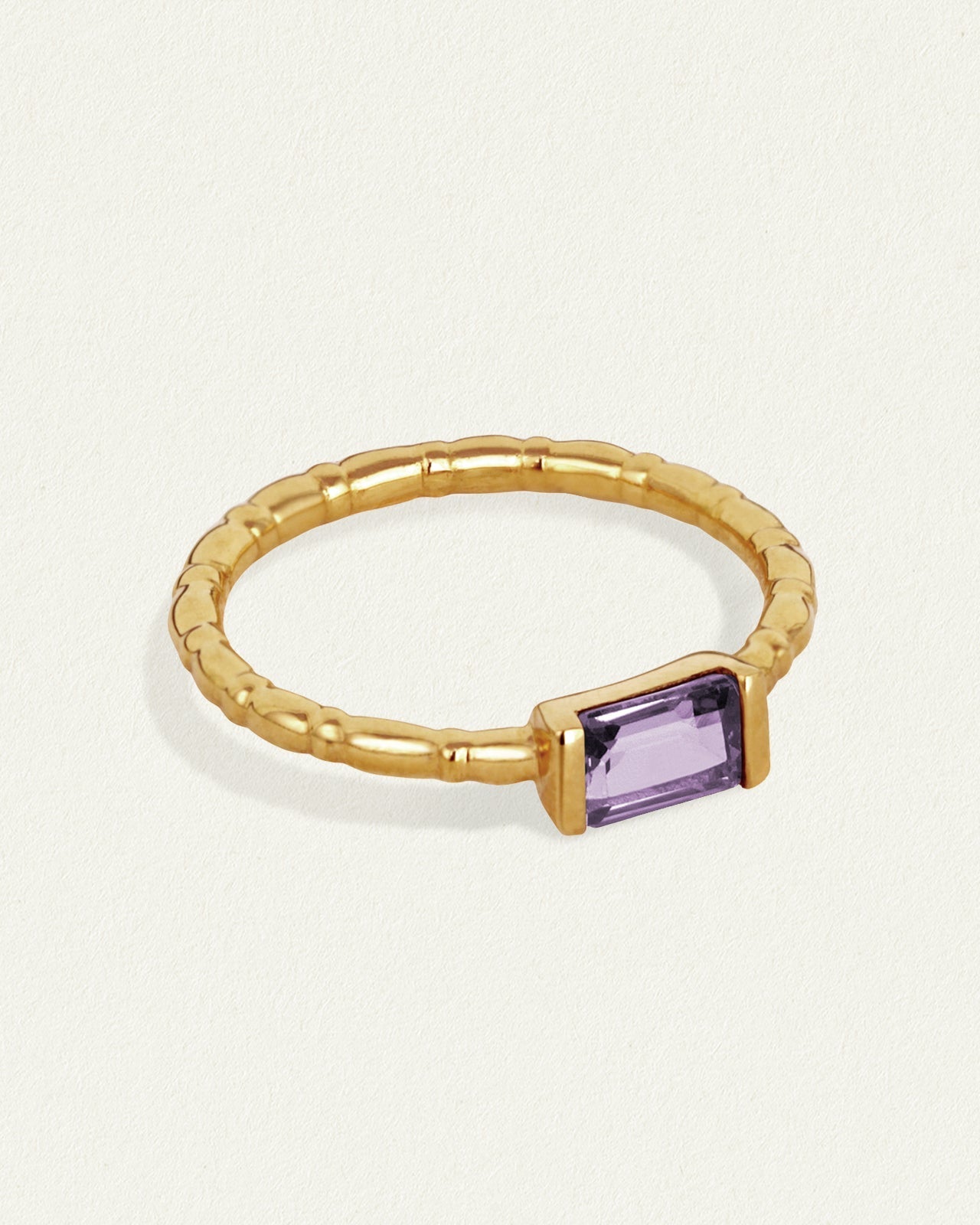 Pia Ring Amethyst Gold Vermeil – Temple of the Sun Jewellery