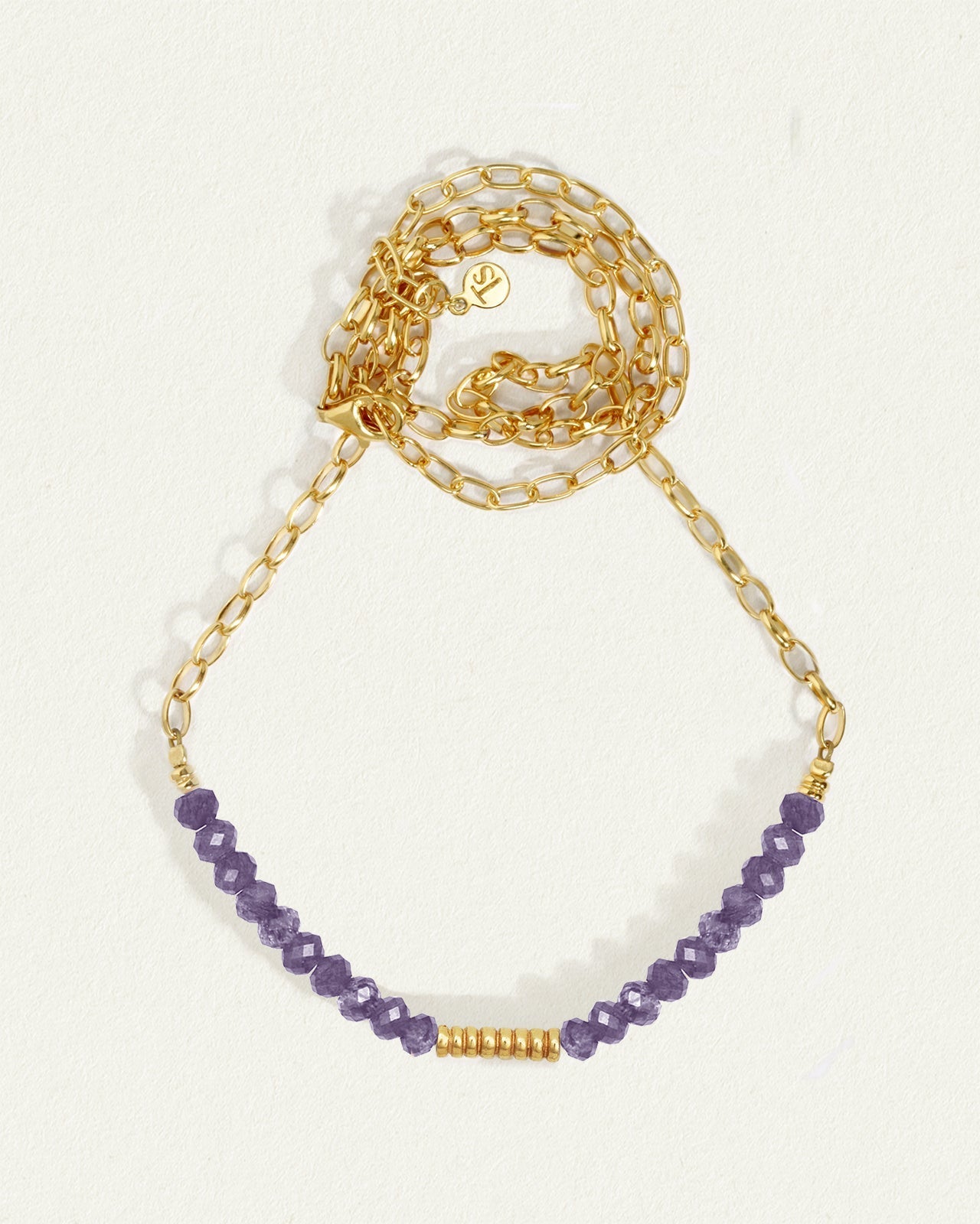 Amethyst and store gold necklace