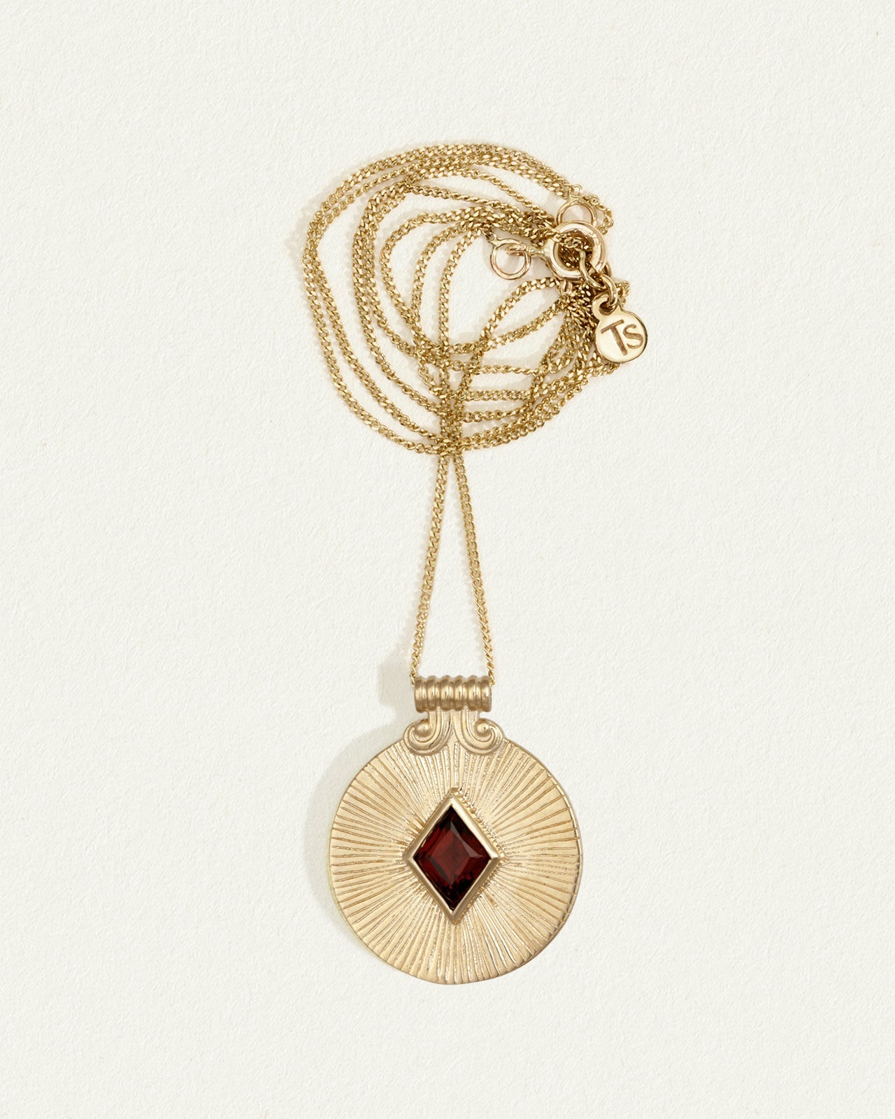 Solid gold 2024 sun necklace